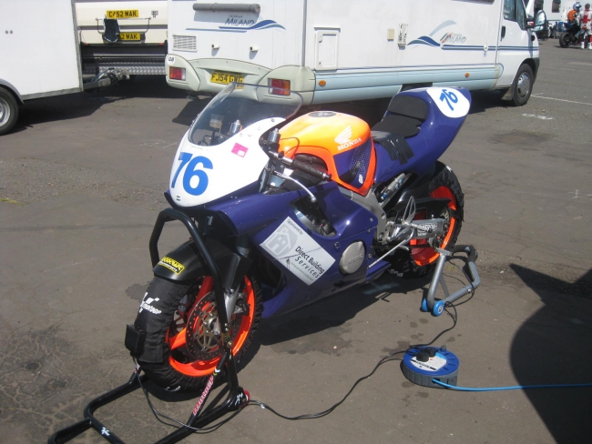 The bike before the action...